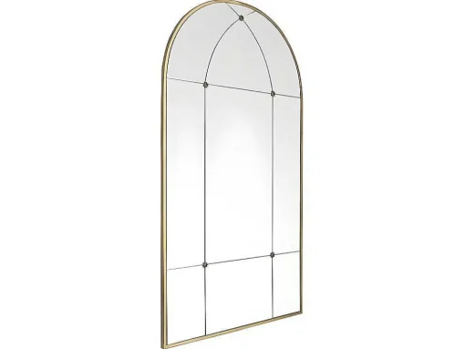 Vintage-Spiegel Van Metaal Palmyre - B80 X H150 Cm - Verouderd Goudkleurig