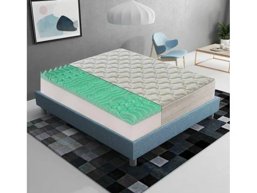 Visco-Elastisch Schuimmatras - 5 Cm Schuim - 9 Comfortzones - Hoogte 25 Cm 120 X 200 Cm