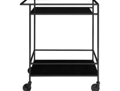 Vita Barwagen Op Wielen Met 2 Schappen, Zwart.