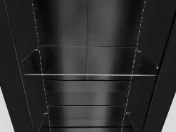 Vitrine L 166Cm Met Led - 3 Glazen Planken - Zwart