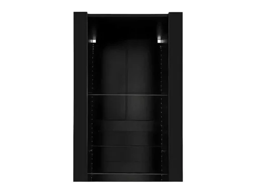 Vitrine L 166Cm Met Led - 3 Glazen Planken - Zwart