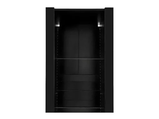 Vitrine L 166Cm Met Led - 3 Glazen Planken - Zwart
