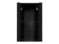 Vitrine L 166Cm Met Led - 3 Glazen Planken - Zwart