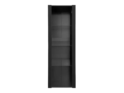 Vitrine L 166Cm Met Led - 3 Glazen Planken - Zwart