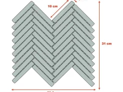 Vloer- En Wandmozaiek In Creme Marmer - Set Van 1M - Mandros