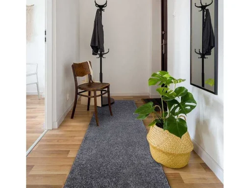 Vloerbedekking Santa Fe Grijskleuring 97, Glad, Uniform, Enkele Kleur 100X450 Cm