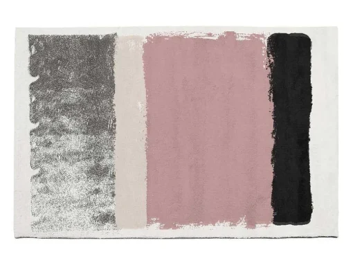 Vloerkleed 160 X 230 Cm - Roze, Grijs En Wit - Camden