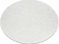 Vloerkleed Casablanca Plus Rond Creme Eenkleurig, Lus Cercle 150 Cm