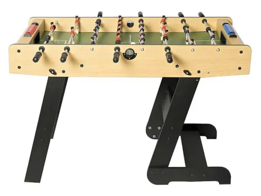 Voetbaltafel Van Naturel Houtkleurig Mdf - Opklapbaar - L121 X B61 X H79 Cm - Horton
