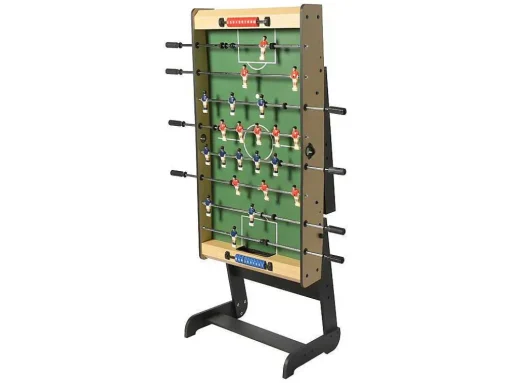 Voetbaltafel Van Naturel Houtkleurig Mdf - Opklapbaar - L121 X B61 X H79 Cm - Horton