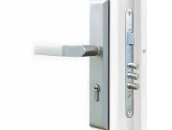 Voordeur In Massief Staal Met Accenten In Inox H207 X B100 Cm Wit Links Binnendraaiend Tifana