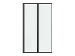 Vouwbaar Badscherm In Metaal Matzwart Industriele Stijl 80 X 140 Cm District