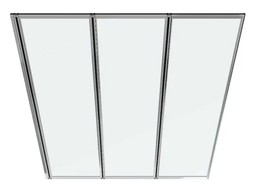 Vouwbaar Badscherm In Metaal Chroom 120 X 140 Cm District