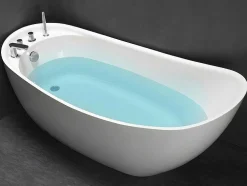 Vrijstaande Badkuip Natalia - Eenpersoons - 220L- 150X75Xh70Cm - Wit