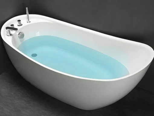 Vrijstaande Badkuip Natalia - Eenpersoons - 220L- 150X75Xh70Cm - Wit