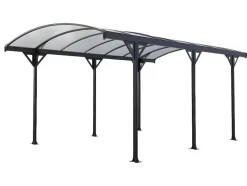 Vrijstaande Carport Van Aluminium Genaro - Grijs - 15,3 M