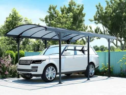 Vrijstaande Carport Van Aluminium Genaro - Grijs - 15,3 M