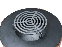 Vuurkorf, Barbecue En Plancha 3 In 1 Van Staal Corten L70 X H80 X D70 Cm - Grezio