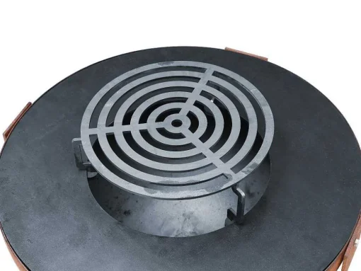 Vuurkorf, Barbecue En Plancha 3 In 1 Van Staal Corten L70 X H80 X D70 Cm - Grezio