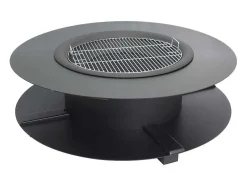 Vuurkorf-Plancha/Grill Met Bergruimte Voor Hout - L120 X B120,5 X H40 Cm - Barcena