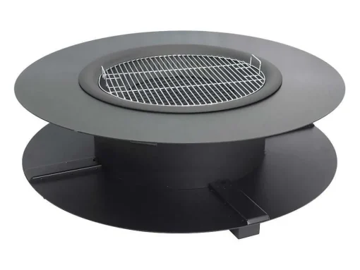 Vuurkorf-Plancha/Grill Met Bergruimte Voor Hout - L120 X B120,5 X H40 Cm - Barcena