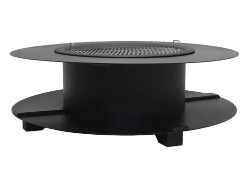 Vuurkorf-Plancha/Grill Met Bergruimte Voor Hout - L120 X B120,5 X H40 Cm - Barcena