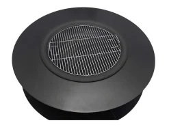 Vuurkorf-Plancha/Grill Met Bergruimte Voor Hout - L120 X B120,5 X H40 Cm - Barcena
