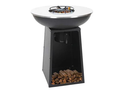 Vuurschaal Met Grillplaat Mcw-K97, O66Cm Zwart
