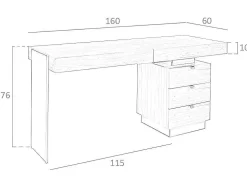 Walnoot En Stalen Bureau 3237 Angel Cerda