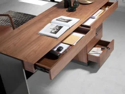 Walnoot En Stalen Bureau 3237 Angel Cerda