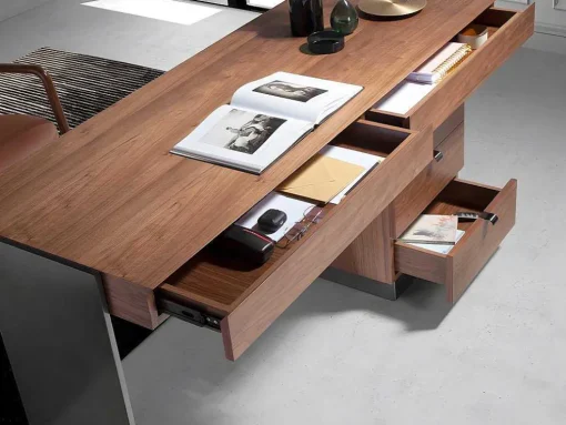 Walnoot En Stalen Bureau 3237 Angel Cerda