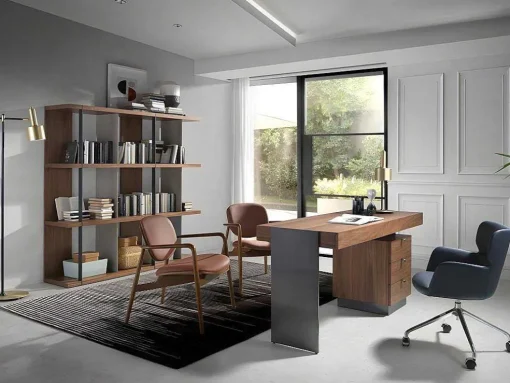 Walnoot En Stalen Bureau 3237 Angel Cerda