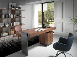 Walnoot En Stalen Bureau 3237 Angel Cerda
