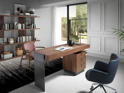 Walnoot En Stalen Bureau 3237 Angel Cerda
