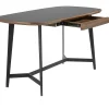 Walnoot En Zwart Getint Glazen Bureau 3137 Angel Cerda