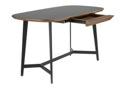 Walnoot En Zwart Getint Glazen Bureau 3137 Angel Cerda