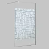 Wand Voor Inloopdouche Laura Van Gezeefdrukt Glas - 120X190 Cm
