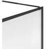 Wand Voor Inloopdouche Met Structuurglas - 120 X 200 Cm, Mat Zwart - Virana