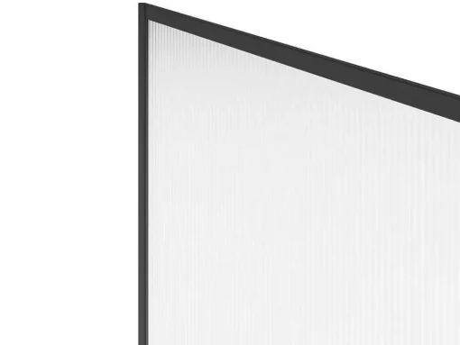 Wand Voor Inloopdouche Met Structuurglas - 120 X 200 Cm, Mat Zwart - Virana