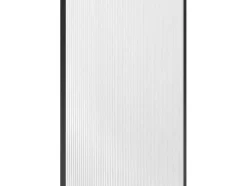 Wand Voor Inloopdouche Met Structuurglas - 120 X 200 Cm, Mat Zwart - Virana