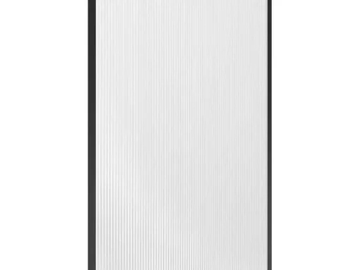 Wand Voor Inloopdouche Met Structuurglas - 120 X 200 Cm, Mat Zwart - Virana