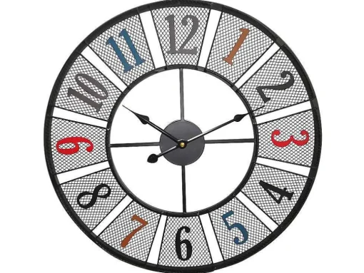 Wandklok Birmingham - Metaal - D50 Cm - Meerkleurig