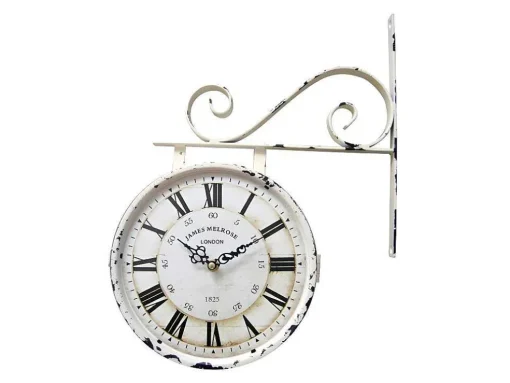 Wandklok Met Dubbele Zijde Faubourg Van Ijzer - L34 X H41,5 Cm