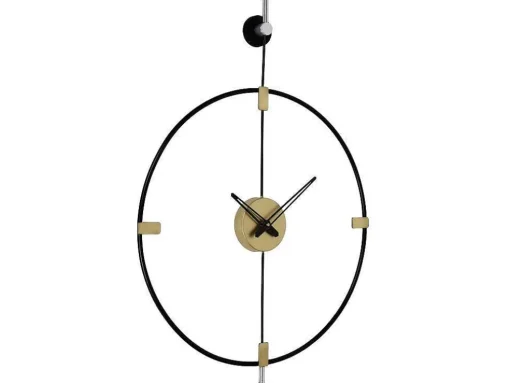 Wandklok Van Metaal - D47 Cm - Zwart - Hamona