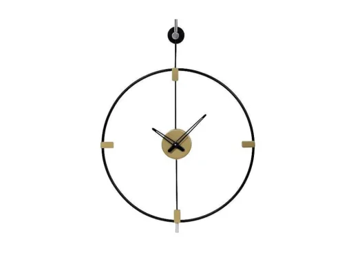 Wandklok Van Metaal - D47 Cm - Zwart - Hamona