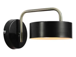 Wandlamp Met Vintage-Stijl Van Metaal - L24 X H14,5 Cm - Zwart En Goud - Otilie