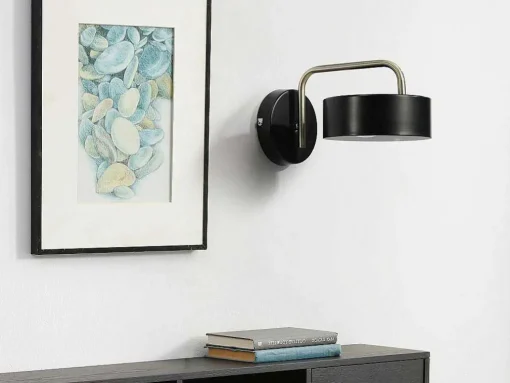 Wandlamp Met Vintage-Stijl Van Metaal - L24 X H14,5 Cm - Zwart En Goud - Otilie