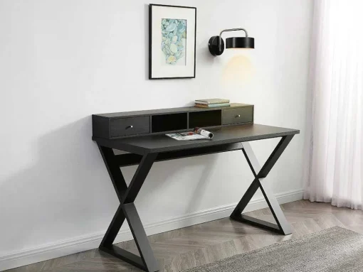 Wandlamp Met Vintage-Stijl Van Metaal - L24 X H14,5 Cm - Zwart En Goud - Otilie