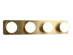 Wandlamp Voor Badkamer Met Ledverlichting Van Metaal, 4 Spots - L40 Cm - Goudkleurig - Morley