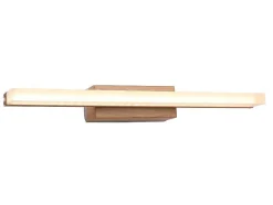 Wandlamp Voor Badkamer Met Ledverlichting - Metaal - L40 Cm - Houtkleur - Salford